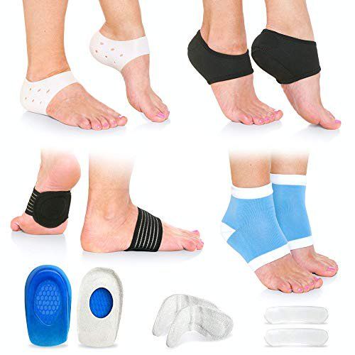 Photo 1 of Plantar Fasciitis Foot Pain Relief 14-Piece Kit - Premium Planter Fasciitis Support, Gel Heel Spur & Therapy Wraps, Compression Socks, Foot Sleeves, Arch Supports, Heel Cushion Inserts & Heel Gri
