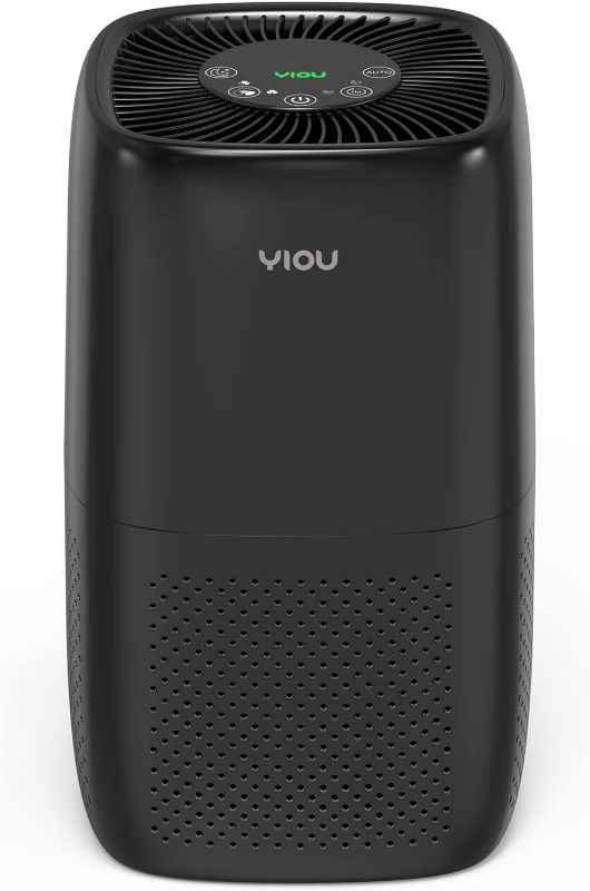 Photo 1 of YIOU Air Purifiers for Home Large Room Up to 547ft²,Smart Air Cleaner with Auto Mode,H13 True HEPA Filter Block Most Dust Smoke Pollen,Quite Home Odor Eliminators for Bedroom,Office,Shiny Black
