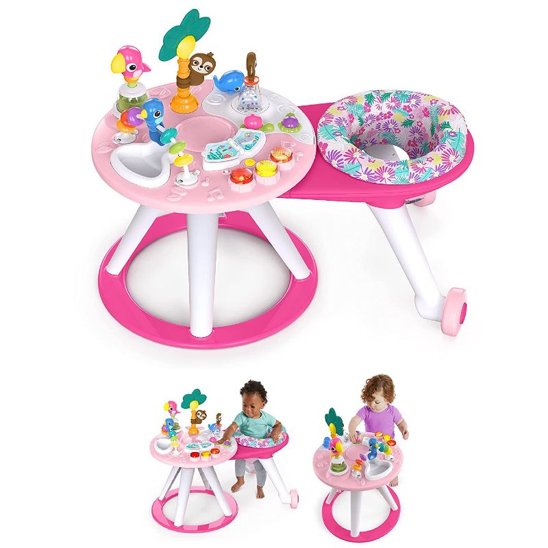 Photo 1 of Bright Starts Around We Go 2-in-1 Walk-Around Baby Activity Center & Table, Tropic Coral, Ages 6 Months+
