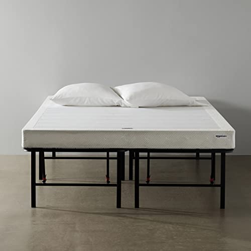 Photo 1 of Amazon Basics Foldable, 18" Black Metal Platform Bed Frame with Tool-Free Assembly, No Box Spring Needed - Queen
