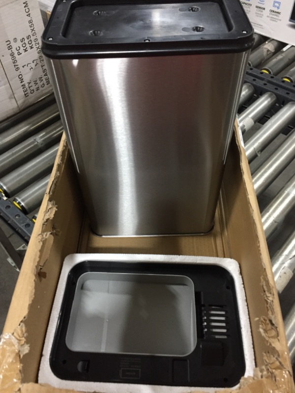 Photo 2 of  4 Gallon Sensor Trash Can with Odor Filter and Fragrance, Touchless Automatic Stainless Steel Waste Bin, Perfect for Office and Bathroom
