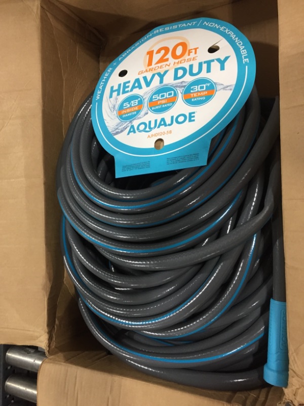 Photo 2 of Aqua Joe AJHD120-58 Heavy Duty Garden Hose 120 Ft 5/8 in Kink Resistant
