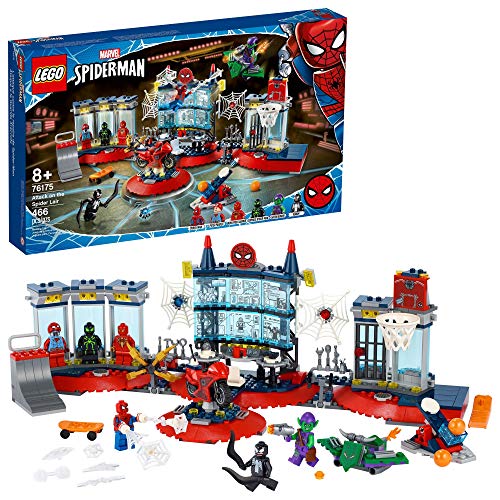 Photo 1 of LEGO Marvel Spider-Man Attack on the Spider Lair 76175 Cool Building Toy Featuring the Spider-Man Headquarters; Includes Spider-Man Green Goblin and
