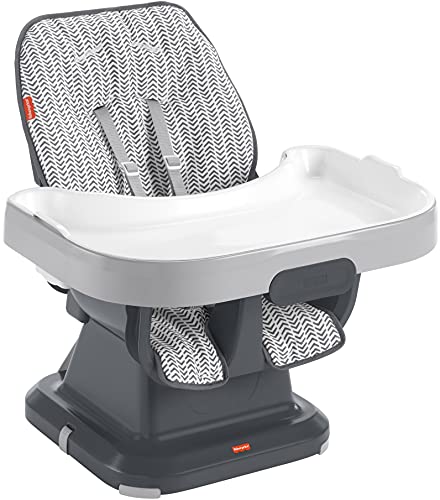 Photo 1 of Fisher-Price SpaceSaver Simple Clean High Chair Pencil Strokes, Portable Infant-to-Toddler Dining Chair and Booster Seat with Easy Clean up Features [
