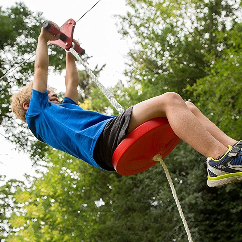 Photo 1 of  Zipline Kit for Kids and Adults ,Red Zipline Kits for Backyard Up to 250 lbs.
