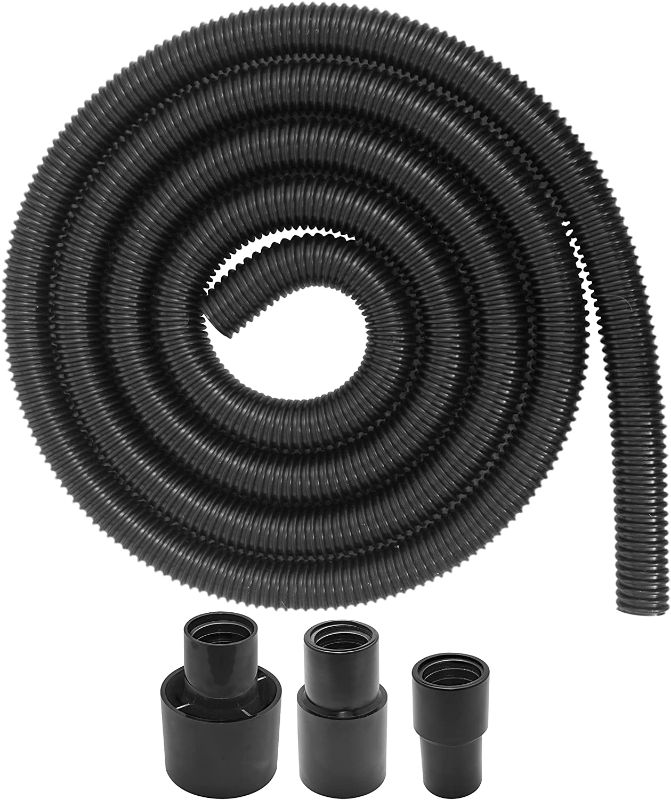 Photo 1 of 10 Foot Long Dust Collection Power Tool Hose Kit for Multiple Types/Brands of Power Tools and Work Shop Vacuums with Threaded Fittings
