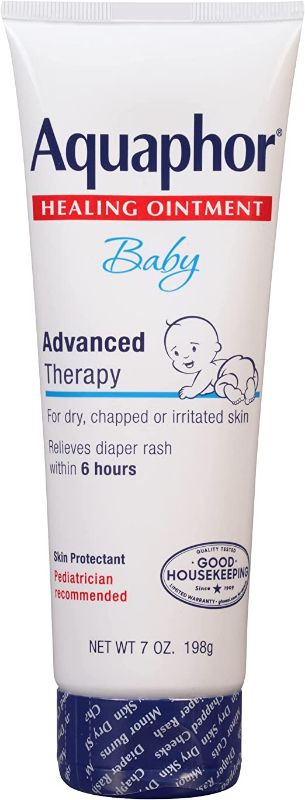Photo 1 of Aquaphor Baby Healing Ointment Advanced Therapy Skin Protectant, Dry Skin and Diaper Rash Ointment, 7 Oz Tube
