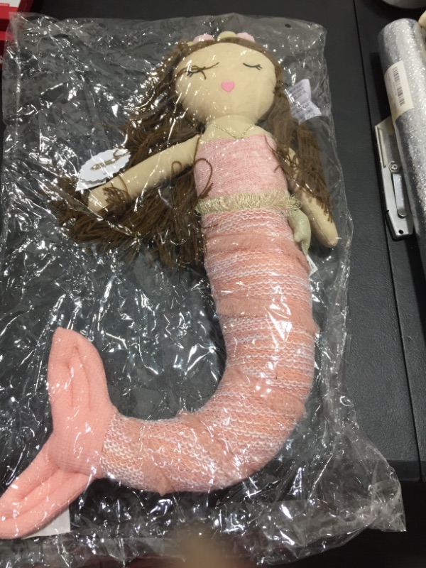 Photo 2 of Pink Linen Mermaid Doll
