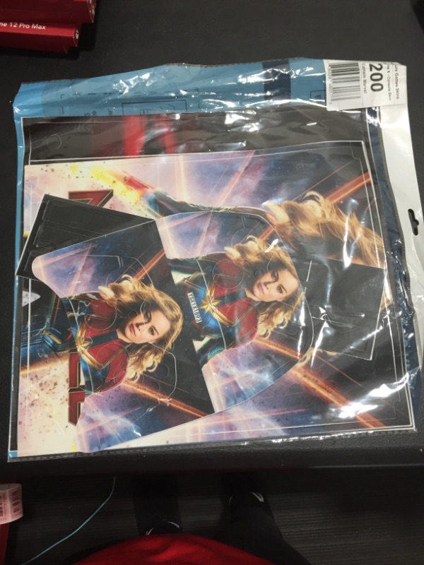Photo 2 of Adventure Games - XBOX ONE X - Captain Marvel - Vinyl Console Skin Decal Sticker + 2 Controller Skins Set
