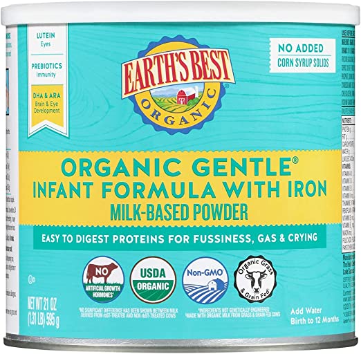 Photo 1 of Earth's Best Organic Gentle Infant Powder Formula with Iron, Easy To Digest Proteins, 21 oz
bb 05 dec 2022 