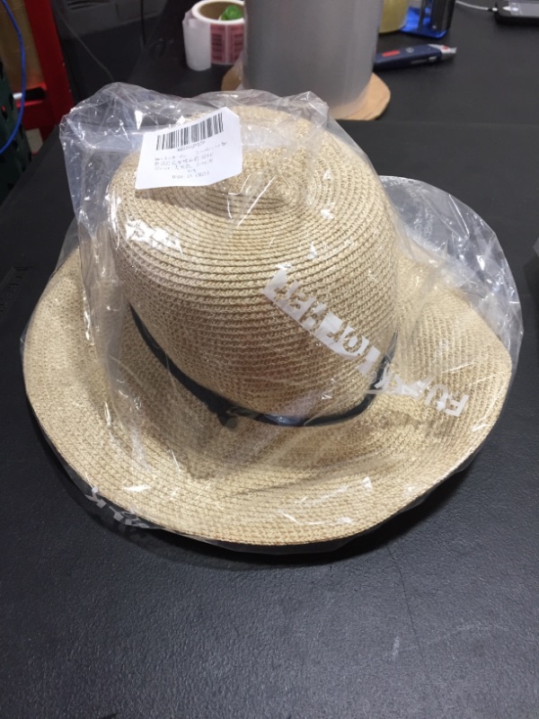 Photo 2 of FURTALK Womens Wide Brim Sun Hat with Wind Lanyard UPF Summer Straw Sun Hats for Women
SIZE M 