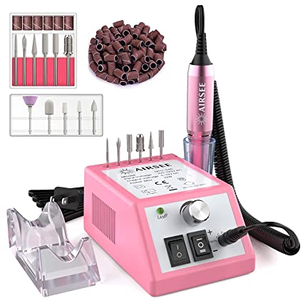 Photo 1 of Professional Electric Nail Drill Machine 20000 RPM Efile Nail Drill Manicure Tools for Acrylic Nails Supply with 11 Nail Drill Bits Set and 56 Sanding Bands for Nail Drill for Salon and Home Use Pink
