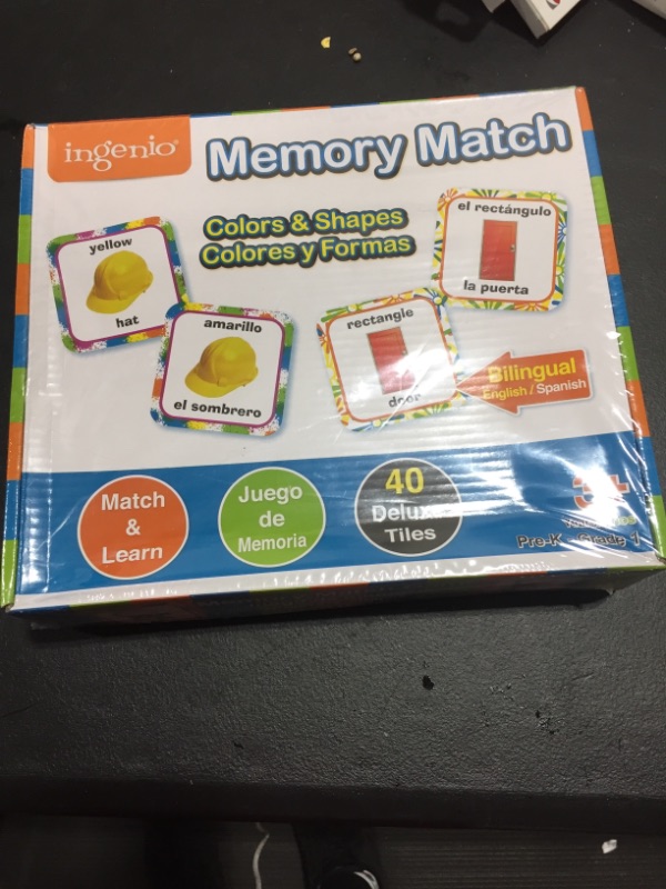 Photo 2 of Ingenio Colors & Shapes Memory Match Game English/Spanish - New
