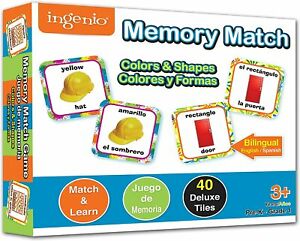 Photo 1 of Ingenio Colors & Shapes Memory Match Game English/Spanish - New
