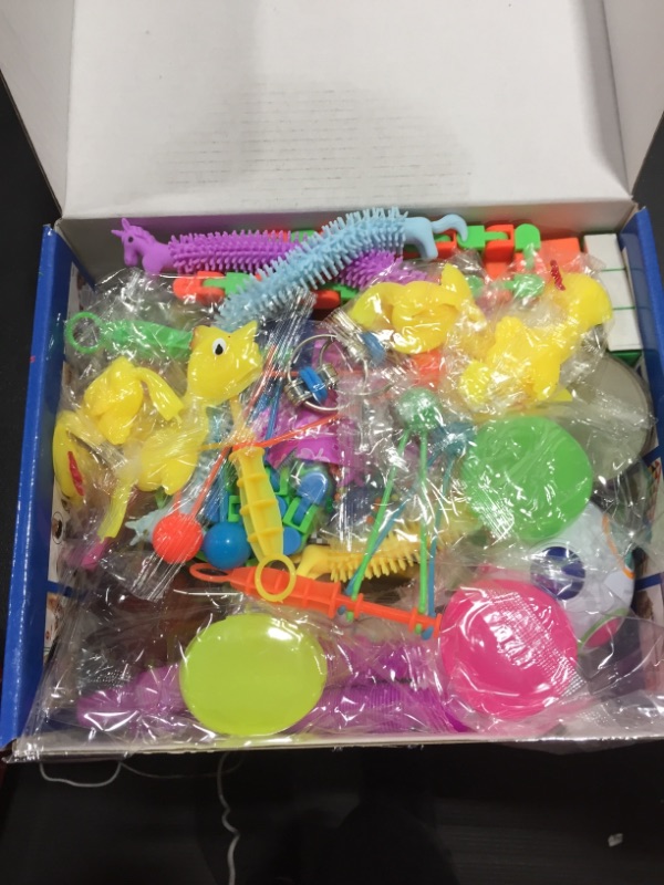 Photo 2 of (56 Pack) Fidget Sensory Toy Box Set Pop Popper Bulk Party Favor Stocking Stuffer Prize Anxiety Autism Stress Game Chest Carnival Prizes Pinata Classroom Treasure Gift for Girls Boys Kids Adults ADHD
