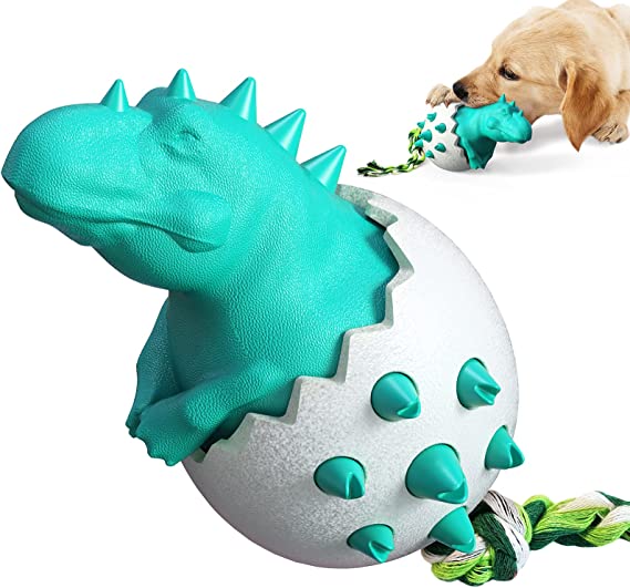 Photo 1 of Dog Chew Toys for Aggressive Chewers,Dog Chew Toys,Durable Teeth and Soothing Flexible Chew Toys,Molar Sticks and Dog Toothbrushes for Small Medium and Large Dog(Blue, Dinosaurs)
