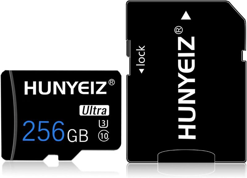 Photo 1 of 256GB Micro SD Card, microSDXC UHS Flash Memory Card with Adapter - Up to 80MB/s, A1, U3, Class10, V30, High Speed ??SD Card
