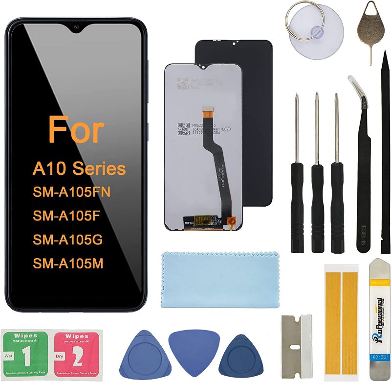 Photo 1 of OLED Screen Replacement for Samsung Galaxy A10 6.2” SM-A105FN, SM-A105F, SM-A105G, SM-A105M Assembly LCD Display Touch Screen Digitizer with Tools Adhesive