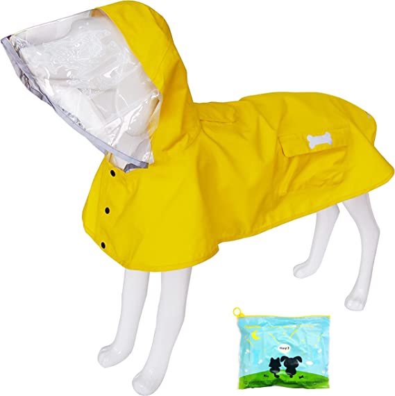 Photo 1 of Waterproof Dog Raincoat, Adjustable Reflective Lightweight Pet Rain Clothes with Poncho Hood
SIZE M 