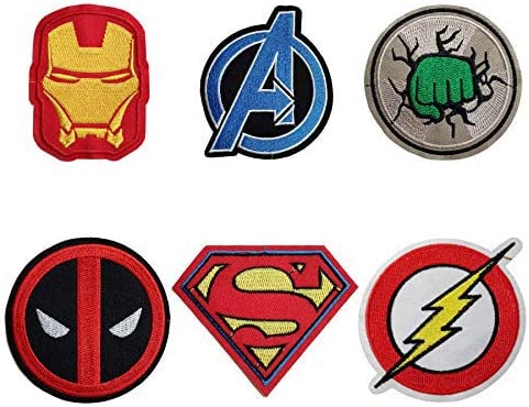 Photo 1 of 13 Pieces Cartoon American Superhero Iron On Sew On Embroidered Patch for Jackets Backpacks Jeans and Clothes Badge Applique Sign Motif Decal
