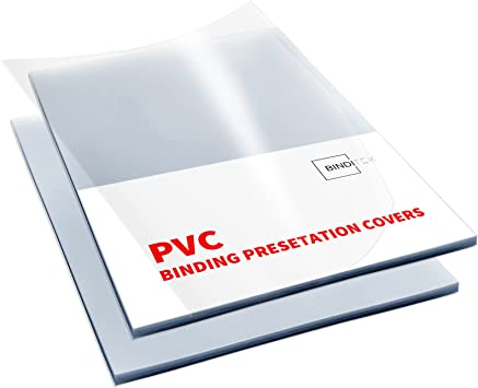 Photo 1 of Binditek 200 Pack Clear PVC Binding Presentation Covers,8 Mil Report Cover for Business Documents, School Projects 8-1/2 x 11 Inches, Letter Size
