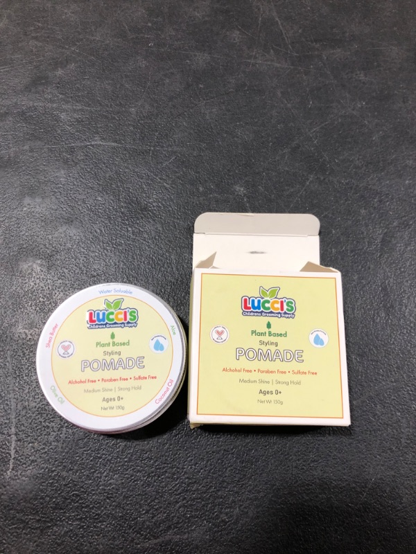 Photo 2 of Lucci’s Childrens Grooming Supply Baby Hair Gel – 5oz Plant-Based Styling Hair Pomade for Infants – No Parabens or Sulphates – Medium Shine and Strong Hold Hair Paste for Kids
