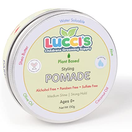 Photo 1 of Lucci’s Childrens Grooming Supply Baby Hair Gel – 5oz Plant-Based Styling Hair Pomade for Infants – No Parabens or Sulphates – Medium Shine and Strong Hold Hair Paste for Kids
