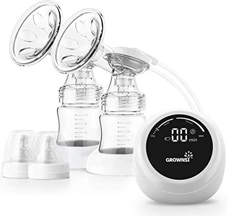 Photo 1 of Double Electric Breast Pump Breast Feeding Pain Free Stepless knob LED HD Display, Strong Suction Power, Rechargeable, BPA Free, Quiet
