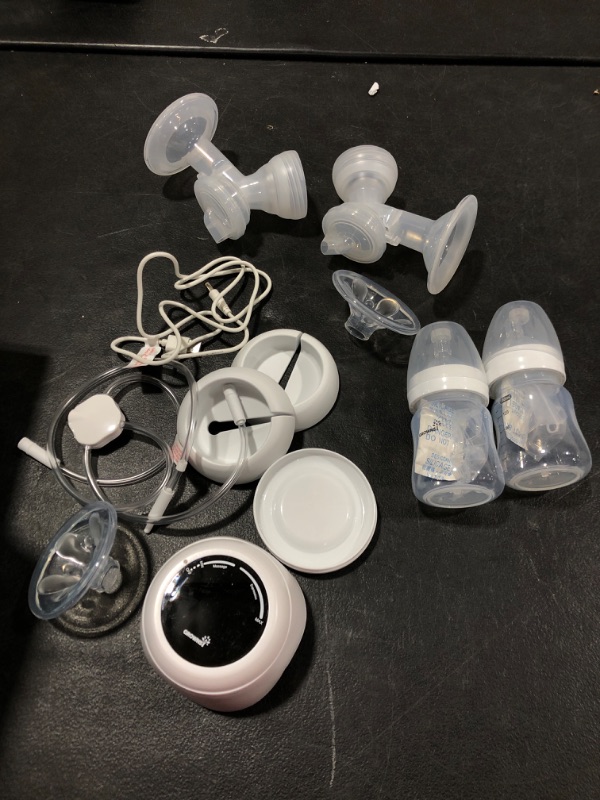 Photo 2 of Double Electric Breast Pump Breast Feeding Pain Free Stepless knob LED HD Display, Strong Suction Power, Rechargeable, BPA Free, Quiet
