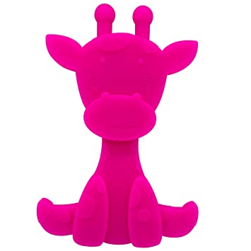 Photo 1 of Giraffe Teething Toys for Baby Boy & Girl - Teething Toys for Babies 0-6 & 6-12 Months 100% Natural Without Dyes and Toxins Multi-Texture Teether for Sore Gums - Alt. to Teething Necklace (Pink)
