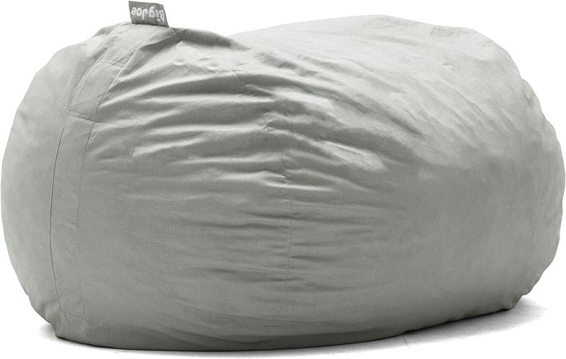 Photo 1 of Big Joe Small Foam Beanbag Chair with Removable/Washable Cover, Fog Lenox