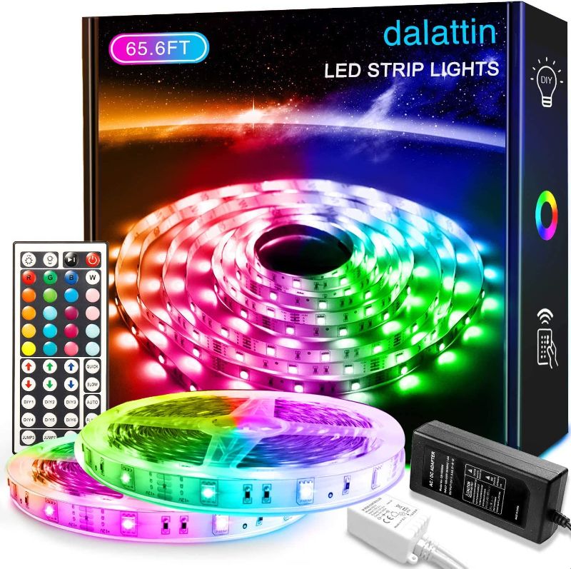 Photo 1 of  Led Lights for Bedroom dalattin Led Strip Lights Color Changing Lights with 44 Keys Remote,2 Rolls of
