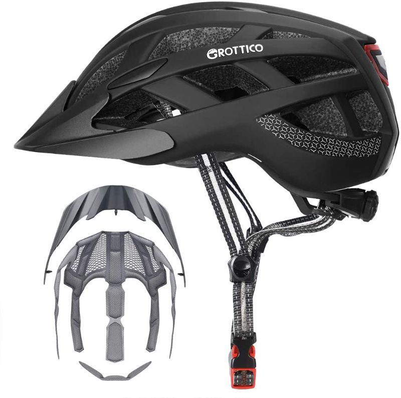 Photo 1 of Adult-Men-Women Bike Helmet with Light - Mountain Road Bicycle Helmet
