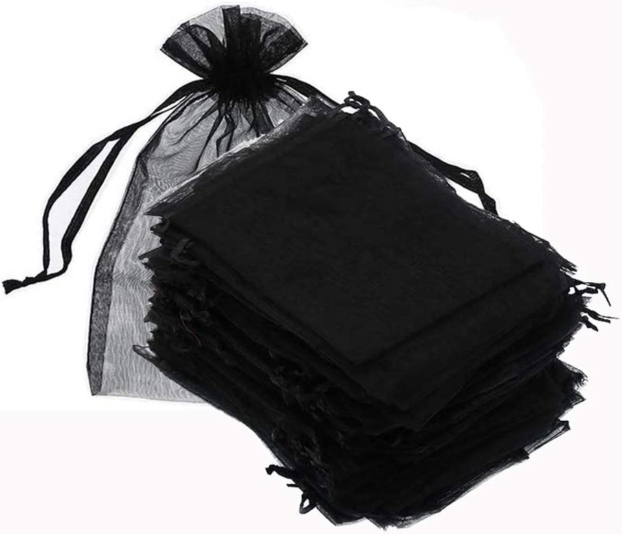 Photo 1 of 100PCS Black Organza Bags 4x6 inch, Drawstring Chic Gift Beauty Bags, Jewelry Pouches Lash Aftercare Bag Eyelash Extensions Haircare Products Bag
