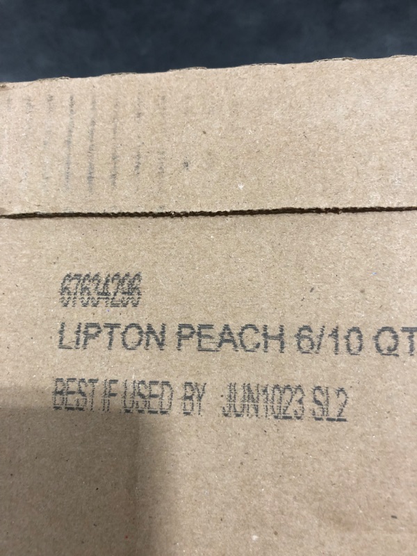 Photo 3 of (6 pack) Lipton Iced Tea Mix Peach, 10 Qt, 26.8 Oz Canister
BB: 06/10/2023
