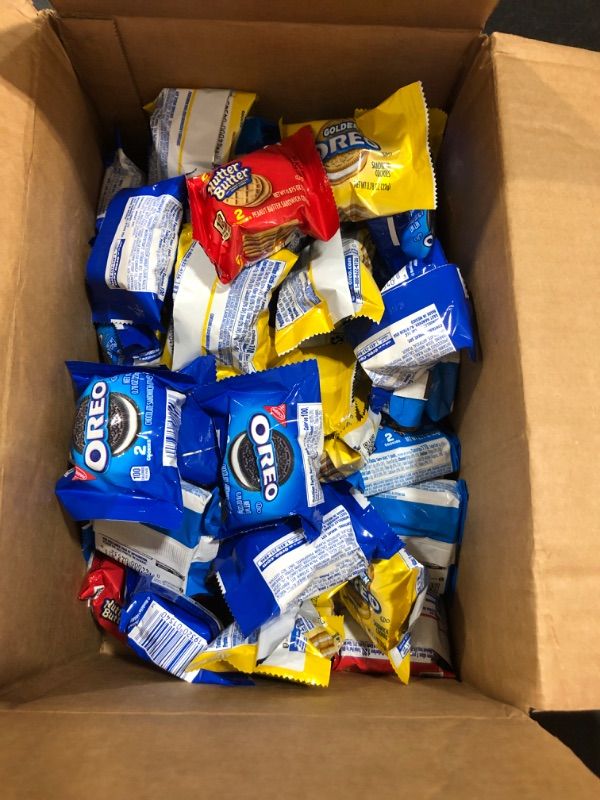 Photo 1 of OREO Original, OREO Golden, CHIPS AHOY! & Nutter Butter Cookie Snacks Variety Pack, School Lunch Box Snacks, 56 Snack Packs (2 Cookies Per Pack)
BB:08/03/2022