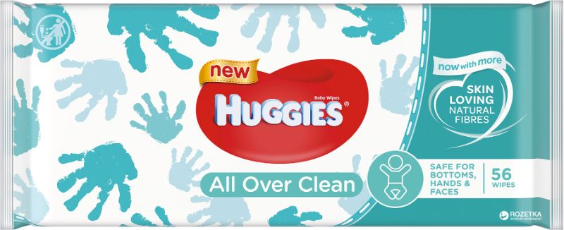 Photo 1 of HUGGIES Baby Wipes, All Over Clean, 3 Refills With Resealable Tape Top, 168CT
