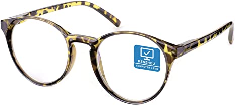 Photo 1 of K KENZHOU Blue Light Blocking Glasses Women Round Rim Frame Eyeglasses
