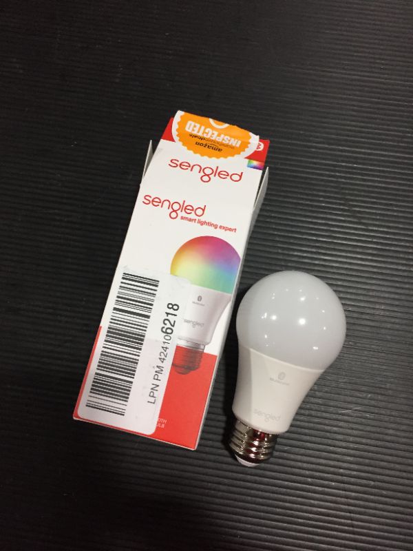 Photo 2 of Sengled Smart Light Bulbs, Color Changing Alexa Light Bulb Bluetooth Mesh, Smart Bulbs That Work with Alexa Only, Dimmable LED Bulb A19 E26 Multicolor, High CRI, High Brightness, 8.7W 800LM, 1Pack
