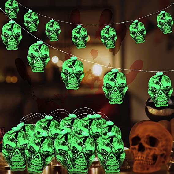 Photo 1 of 30 LED Skull String Lights Decoration
