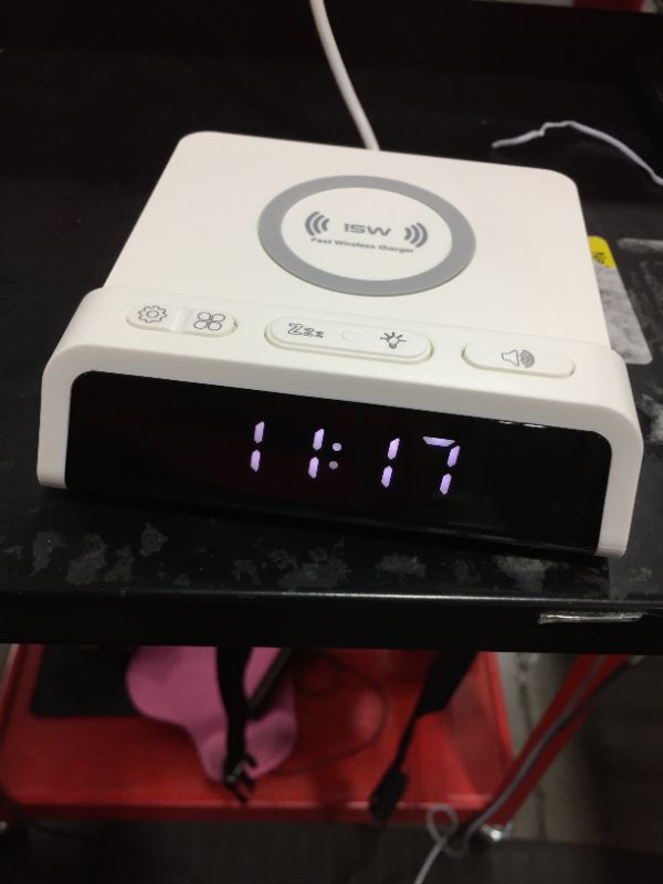 Photo 2 of Alarm Clock with 15W Fast Wireless Charging Pad