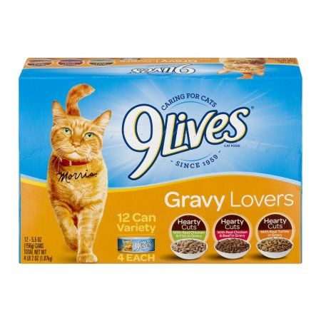 Photo 1 of 9 Lives 12 Count 5.5 Oz Gravy Lovers Variety Pack Cat Food
EXP 03/05/2022
