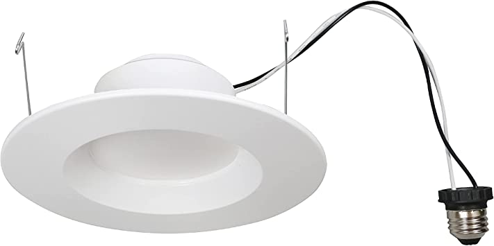 Photo 1 of SYLVANIA LED Bulb RT 5"/6" Recessed Downlight Kit, 65W Equivalent, Efficient 9W, Dimmable, 625 Lumens, Warm White, 2700K, Contractor Series - 1 Pack (74405)
