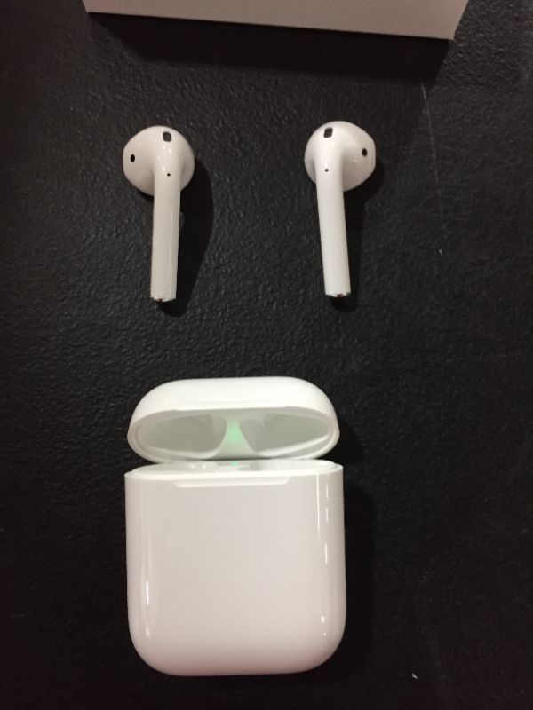 Photo 3 of Apple AirPods (2nd Generation) MV7N2AM/a with Charging Case - Stereo - Wireless - Bluetooth - Earbud - Binaural - in-ear
