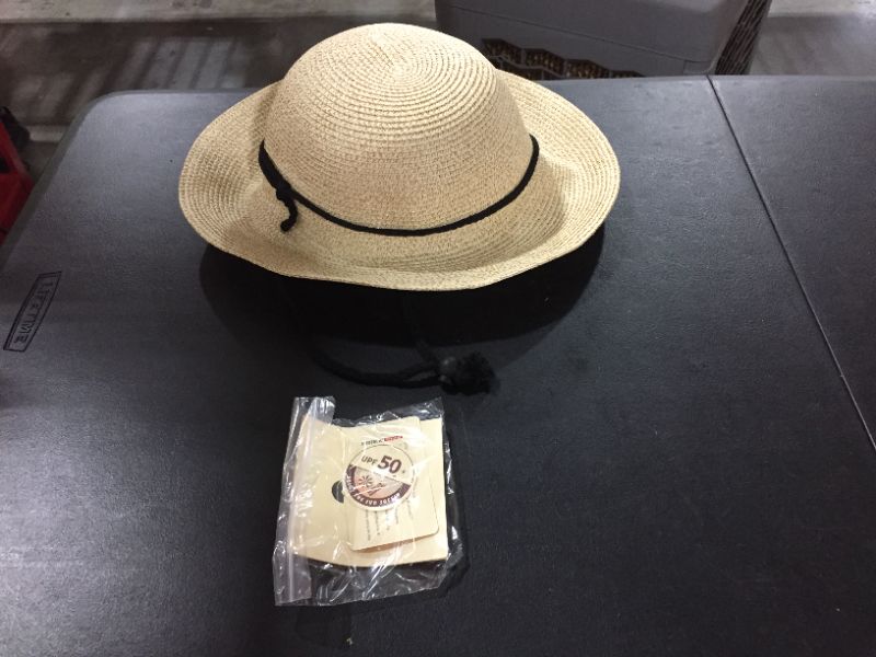 Photo 2 of FURTALK Womens Wide Brim Sun Hat with Wind Lanyard UPF Summer Straw Sun Hats for Women
