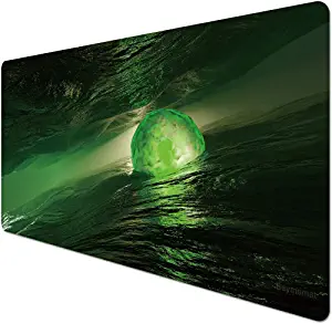 Photo 1 of Beymemat Large Gaming Mouse Pad, Extended XXL Size 35.4x15.7 in Waterproof and Foldable Pad, Keyboard Mouse Mat Desktop Pad for Work, Game, Office, Home (90x40 greenball002)