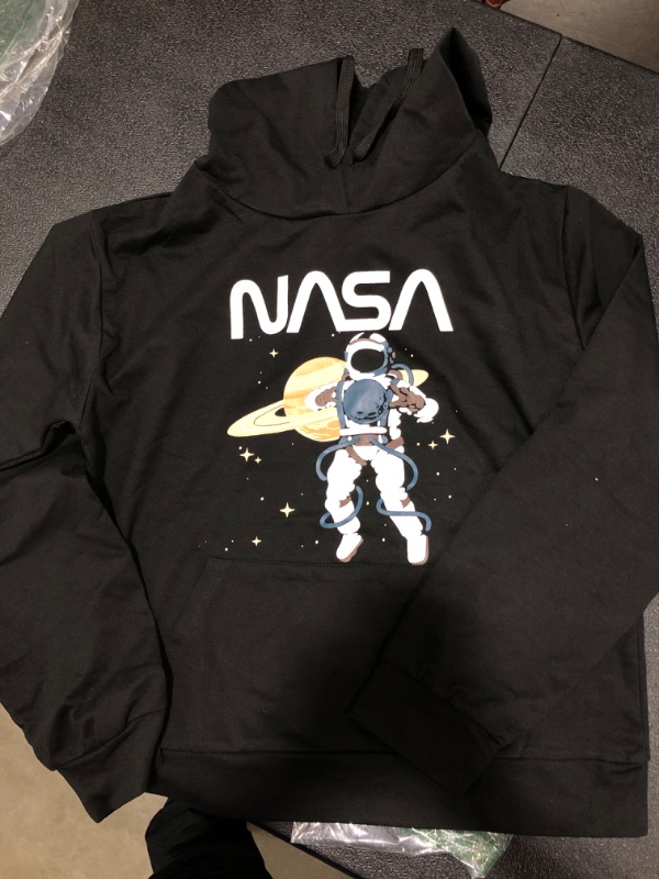 Photo 1 of BLACK NASA GRAPHIC HOODIE SIZE NOT SPECIFIED