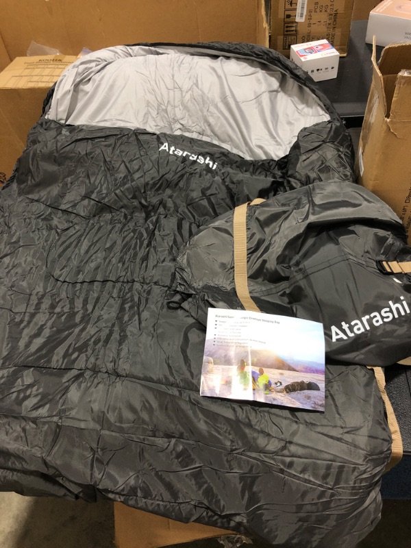 Photo 2 of Atarashi Camping Sleeping Bag- 4 Seasons for Adults, Light, Warm, Extra-Large with Compression Sack- Great for Hiking, Backpacking & Outdoor Adventures in Cold Weather