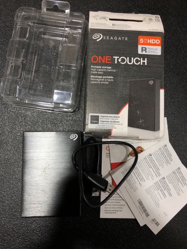 Photo 2 of Seagate One Touch 5TB External HHD Drive with Rescue Data Recovery Services