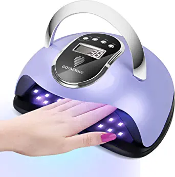 Photo 1 of 168W UV LED Nail Lamp,Gel Nail Light for Nail Polish,UV Dryer Machine with 4 Timer Setting Professional Salon Curing Lamp with Protable Handle Digital Display,Auto Sensor Fingernail and Toenail Blue